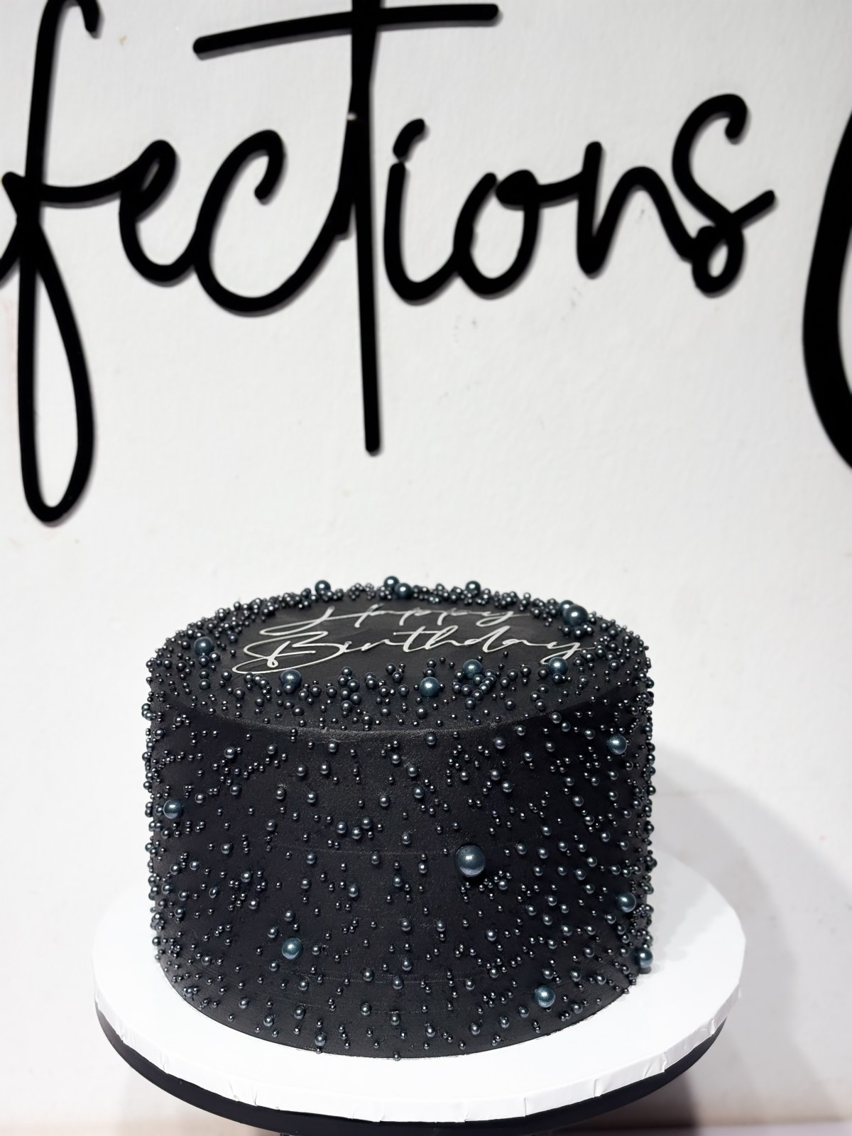 Black beaded Cake
