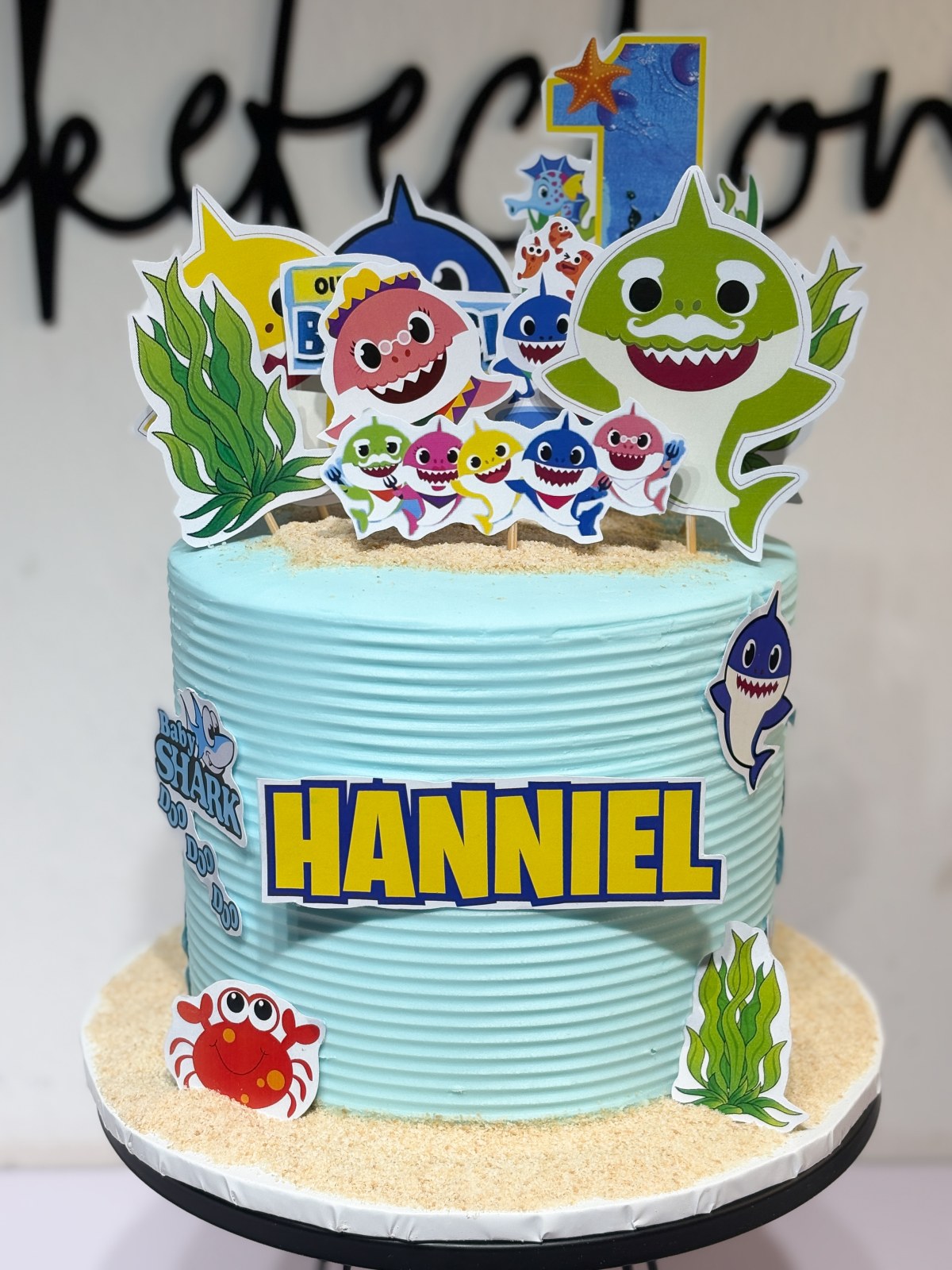 Baby Shark Character Cake