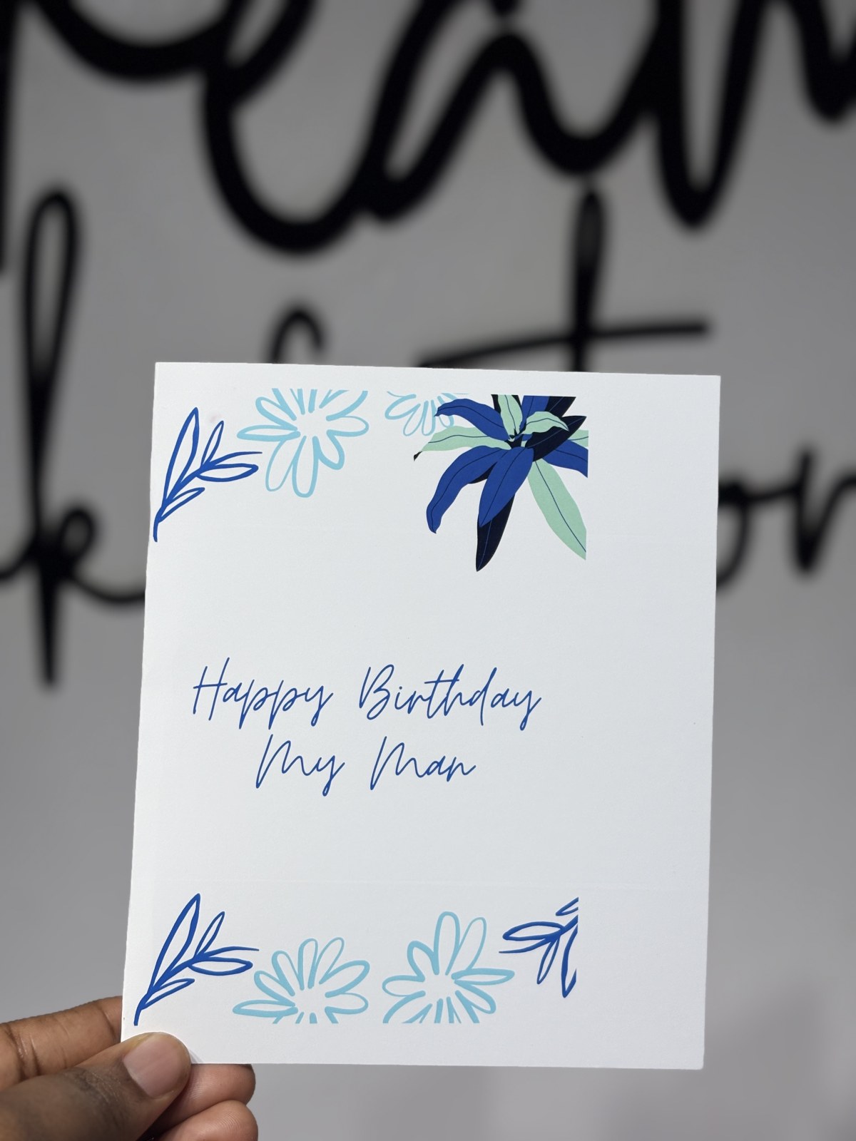 The Blank Canvas birthday Card