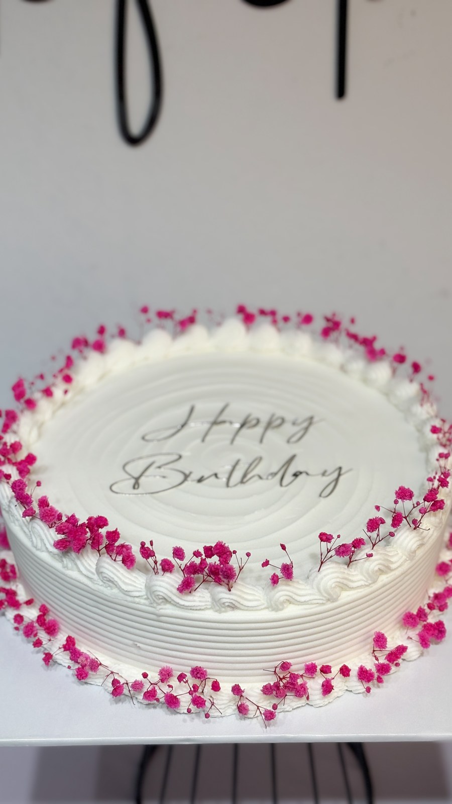 Baby's Breath Birthday Cake
