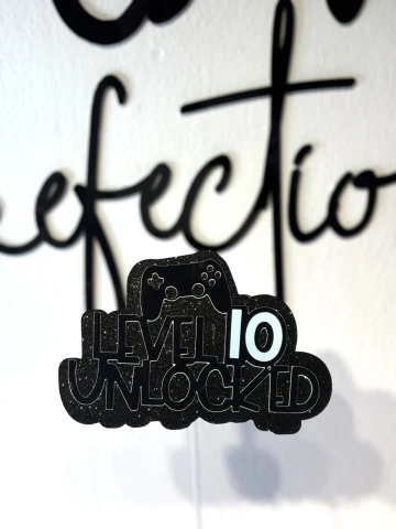 Level Up Unlocked Cake Topper