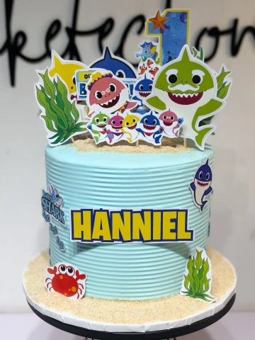 Baby Shark Character Cake